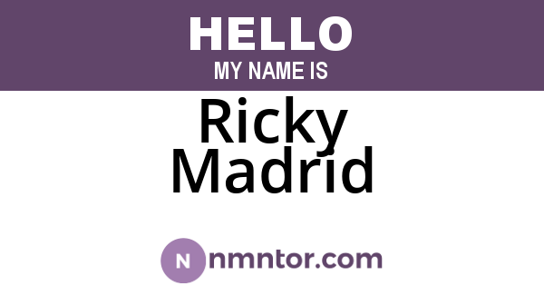 Ricky Madrid