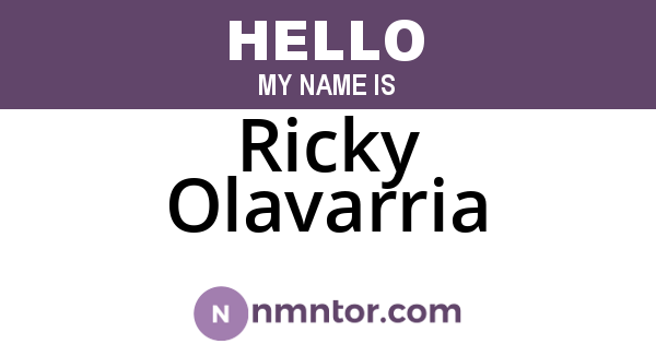 Ricky Olavarria