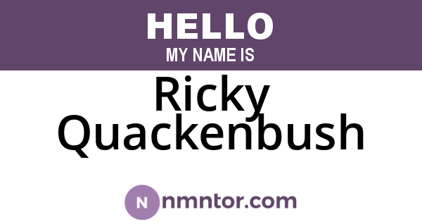 Ricky Quackenbush