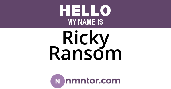Ricky Ransom