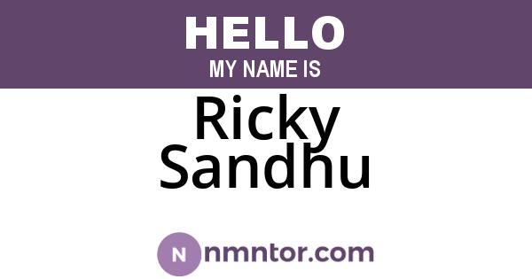 Ricky Sandhu