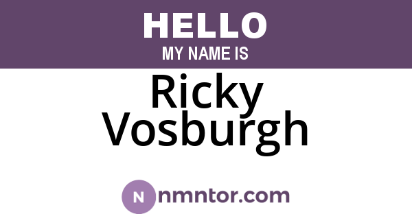 Ricky Vosburgh