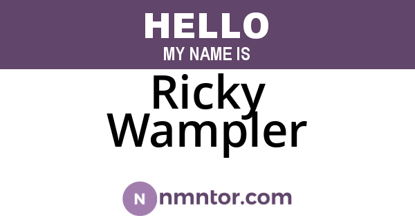 Ricky Wampler