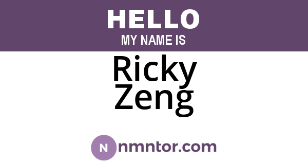 Ricky Zeng