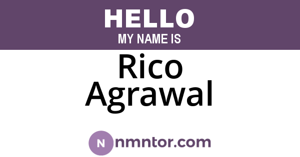 Rico Agrawal