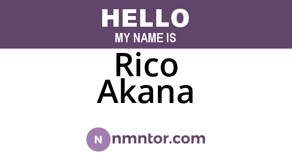 Rico Akana