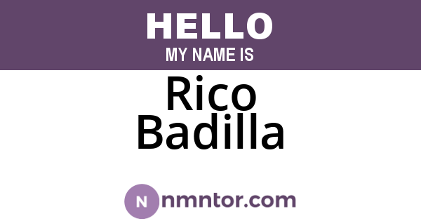 Rico Badilla