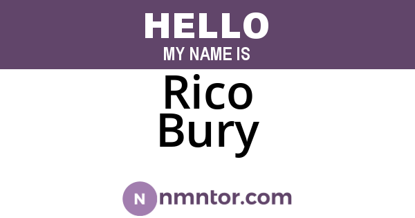 Rico Bury