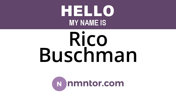 Rico Buschman
