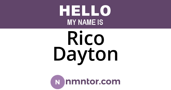 Rico Dayton