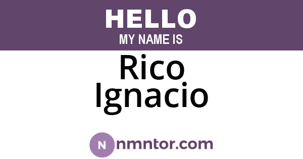 Rico Ignacio