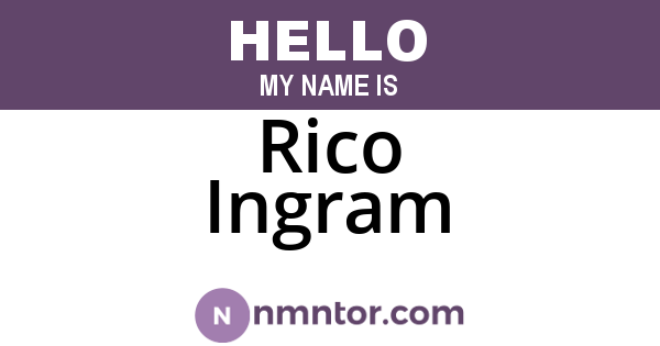 Rico Ingram