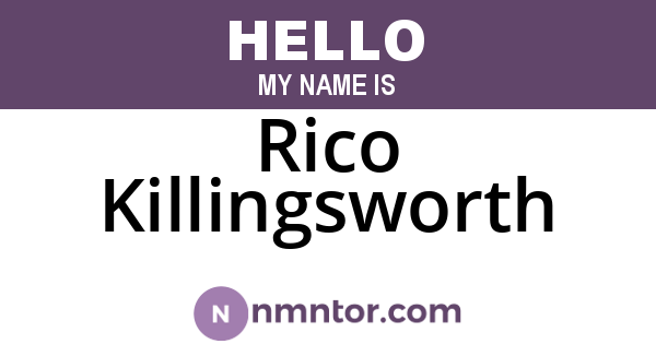 Rico Killingsworth