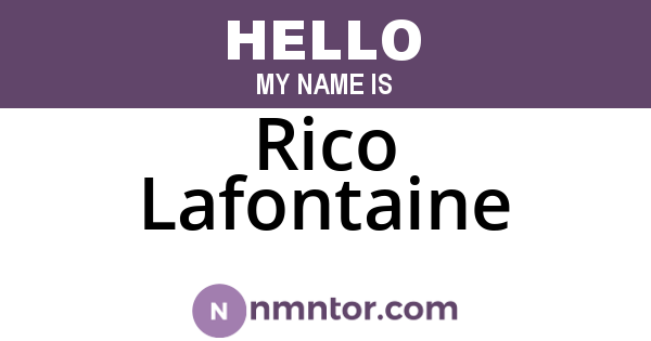 Rico Lafontaine