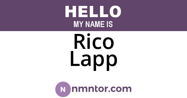 Rico Lapp