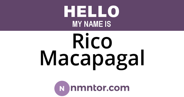 Rico Macapagal