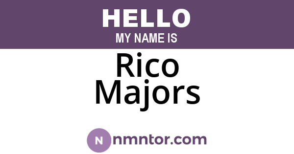 Rico Majors