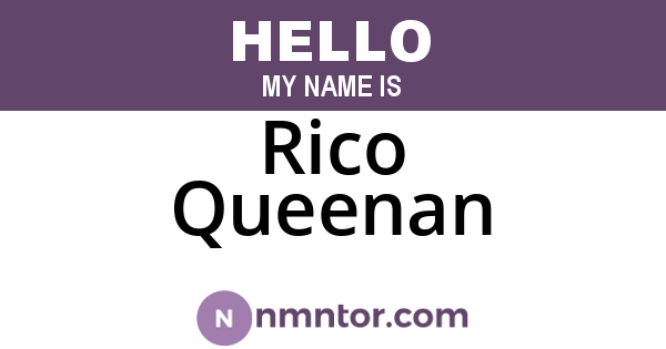 Rico Queenan