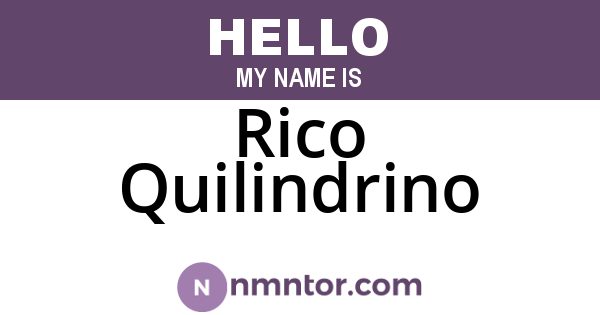 Rico Quilindrino