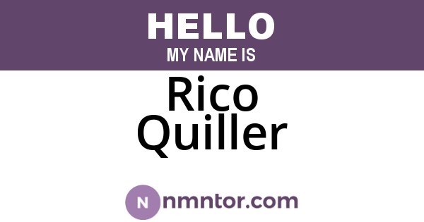 Rico Quiller