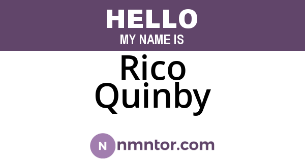 Rico Quinby