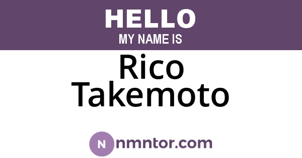 Rico Takemoto