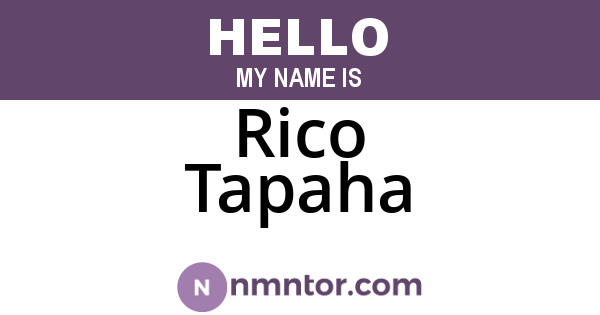 Rico Tapaha