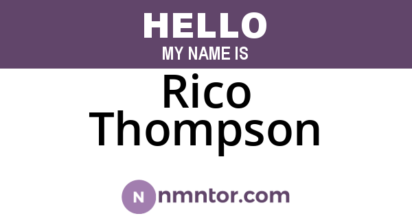 Rico Thompson