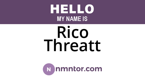 Rico Threatt