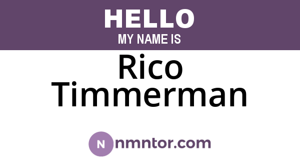Rico Timmerman