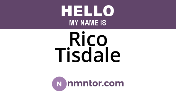 Rico Tisdale