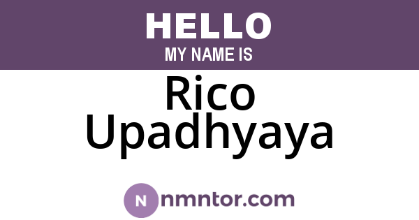 Rico Upadhyaya