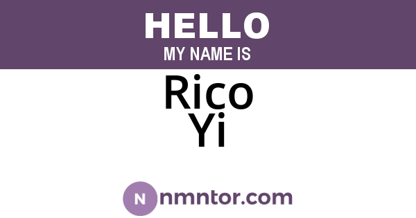 Rico Yi