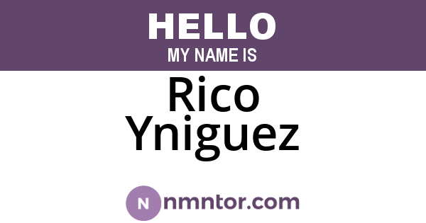 Rico Yniguez