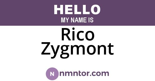 Rico Zygmont