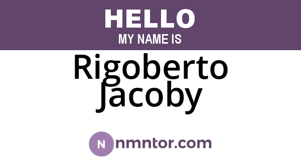 Rigoberto Jacoby