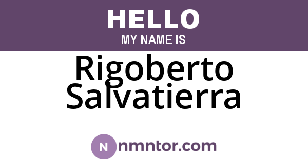 Rigoberto Salvatierra