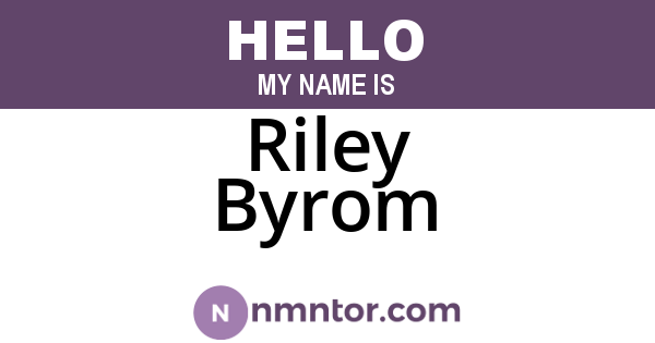 Riley Byrom