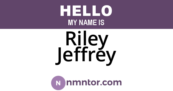 Riley Jeffrey