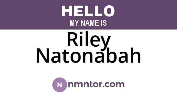 Riley Natonabah