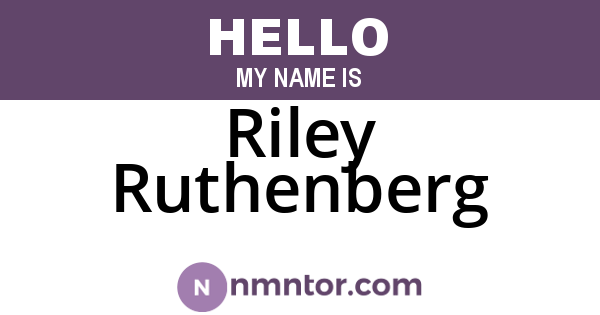 Riley Ruthenberg