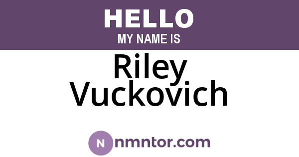 Riley Vuckovich