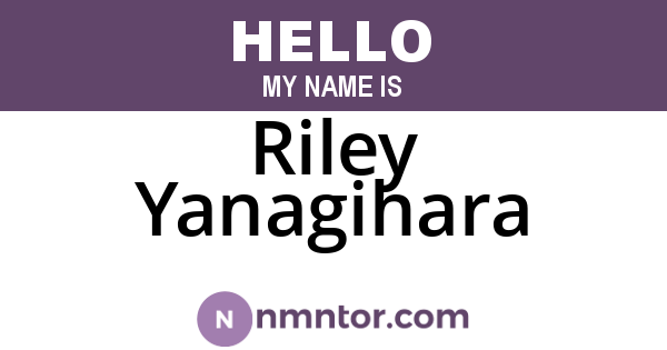 Riley Yanagihara