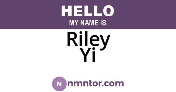 Riley Yi