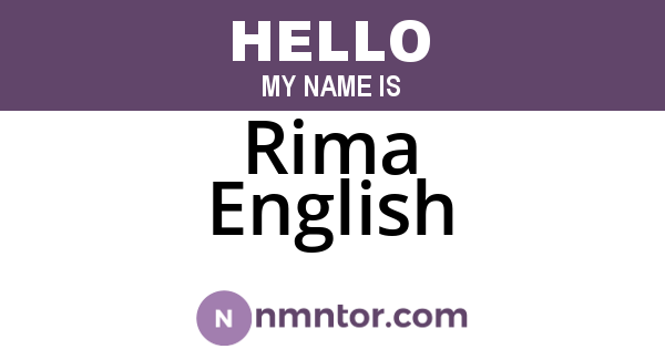 Rima English