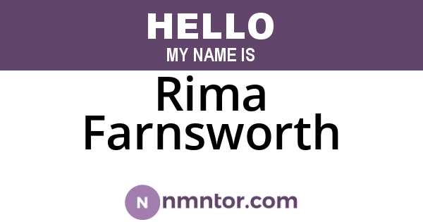 Rima Farnsworth