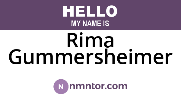 Rima Gummersheimer