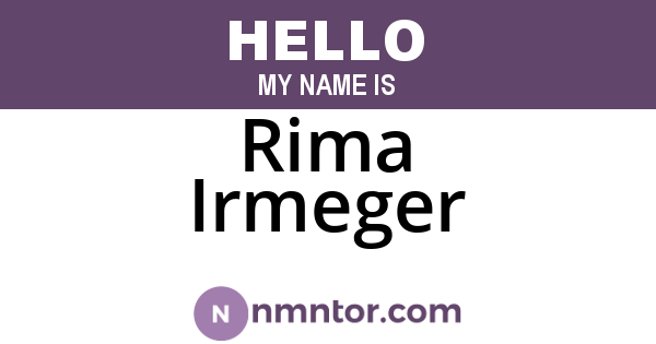 Rima Irmeger