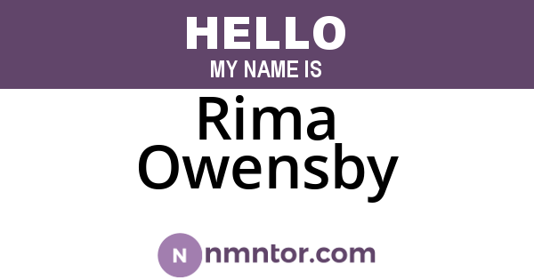 Rima Owensby