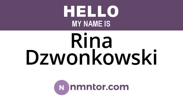 Rina Dzwonkowski